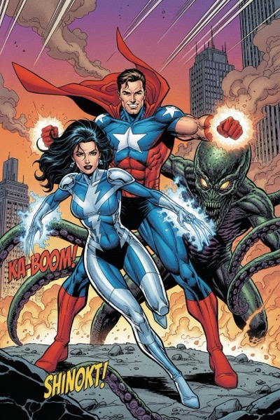 KI-Comic-Stil Comic 90s