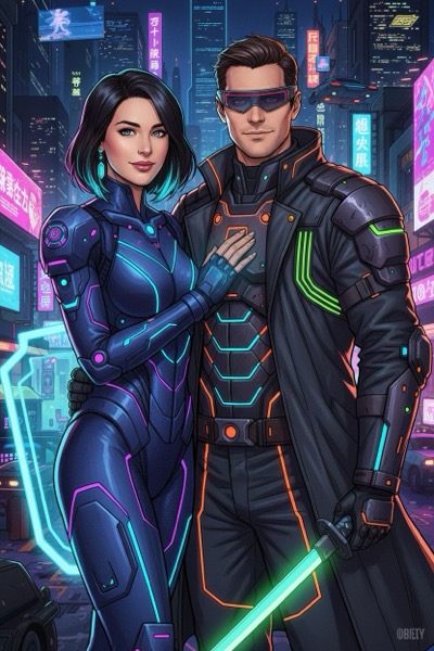 KI-Comic-Stil Cyberpunk Comic