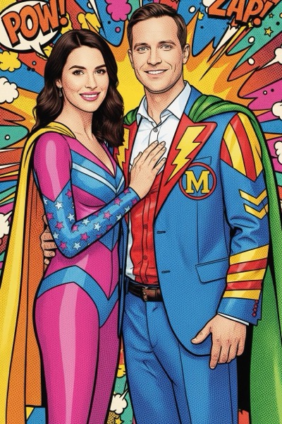 KI-Comic-Stil Pop Art Comic