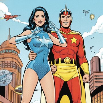 KI-Comic-Stil Silver Age Comic